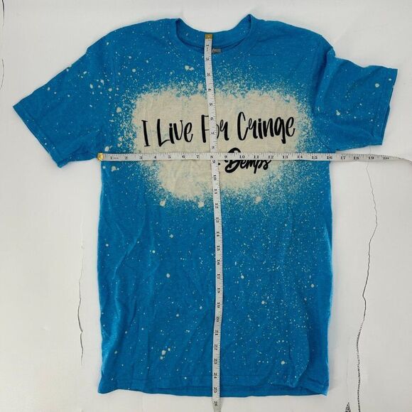 Demps I Live For Cringe Blue and White T Shirt Size Small - Picture 6 of 7